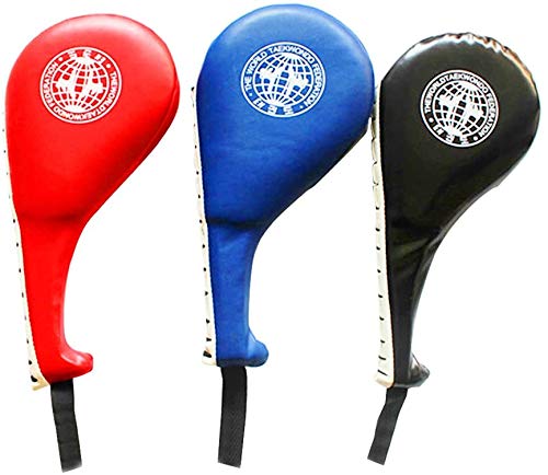 ausuky Taekwondo Double Kick Pad Target Tae Kwon Do Karate Foot Practice - color: Red