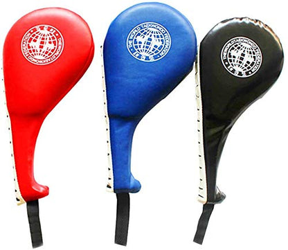 ausuky Taekwondo Double Kick Pad Target Tae Kwon Do Karate Foot Practice - color: Red