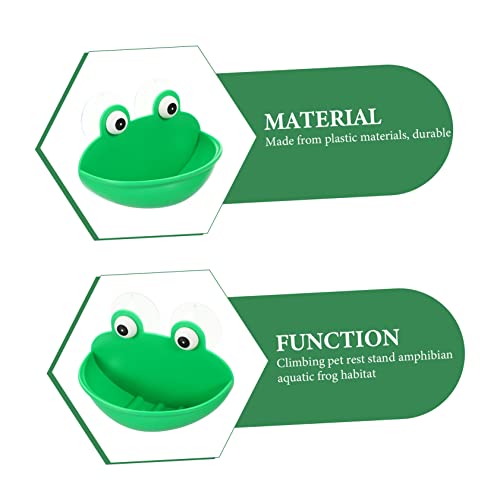 BESPORTBLE 2pcs Reptile Habitat Rest Platform Suction Cup Lightweight Gecko Feeding Stand for Frogs Toads and Lizards for Terrarium Decoration and Cozy Environment
