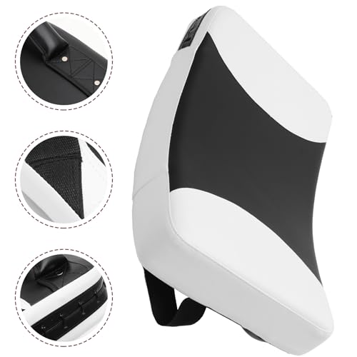 Kisangel Taekwondo Kicking Pad Black White Large Curved Handheld Sparring Target Board for Karate Martial Arts Training
