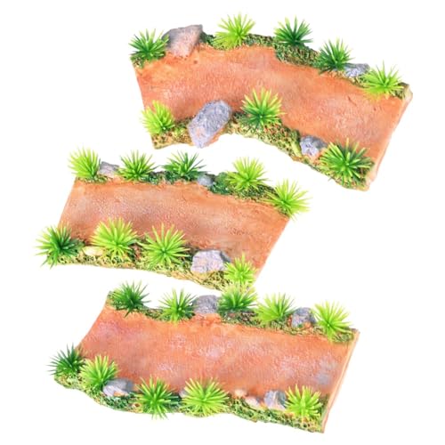 Aquarium Pathway - 3-Piece Landscaping Sculpture Fairy Bridge | Fish Tank Stone Ornament Pathway | for Freshwater Saltwater Shrimp Living Room Bedroom Study Home Kitchen School Office Gym Hotel Party