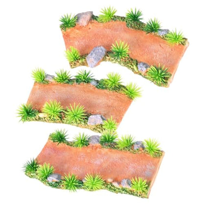 Aquarium Pathway - 3-Piece Landscaping Sculpture Fairy Bridge | Fish Tank Stone Ornament Pathway | for Freshwater Saltwater Shrimp Living Room Bedroom Study Home Kitchen School Office Gym Hotel Party