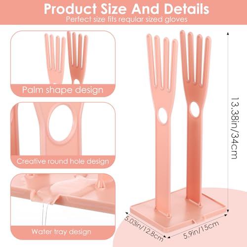 Kitchen Glofe Holder Mitten Dryer Plastic Washing Sink Holder Stand - color: Pink