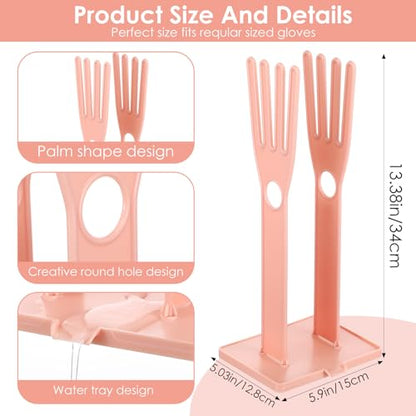 Kitchen Glofe Holder Mitten Dryer Plastic Washing Sink Holder Stand - color: Pink