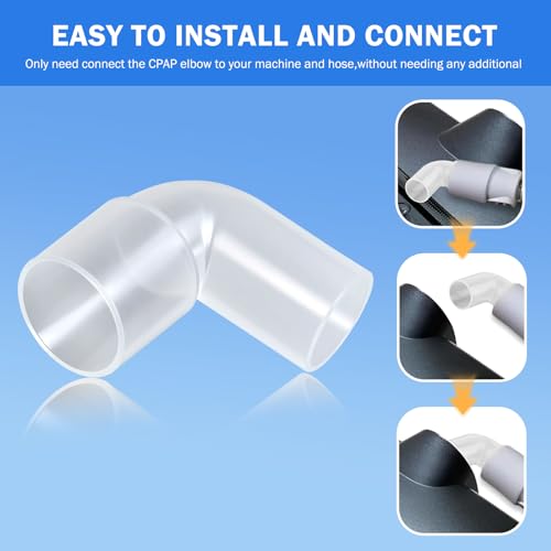CPAP Elbow Connector Hose Adaptor Compatible with ResMed AirStart10,AirSense10,AirCurve10 and ResMed11 multiple models Machine ResMed 37394 Tubing Elbow Connector Replacement Kit