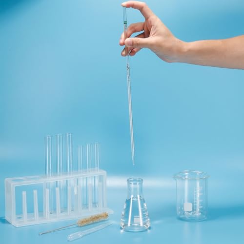 PATIKIL Graduated Dropper Pipettes 4 Pcs 0.5ml Reusable Borosilicate Glass Pipette for Transfer Liquid for Laboratory, Chemistry, Clear - size: 0.5ml