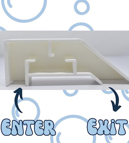 Aquarium Underground Tunnel | Fish & Shrimp Hideout for Aquariums | Unique Underground Viewing Tunnel | Made in USA (White) - color: White
