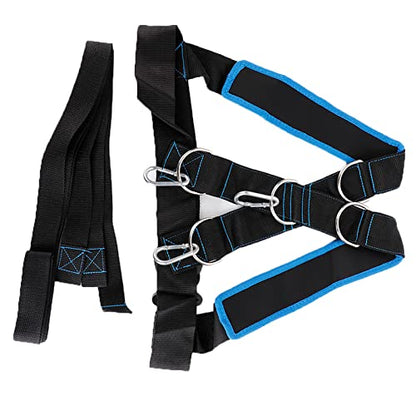 Speed Strength Training Sled Shoulder Harness with Resistance Band for Running & Power Drills
