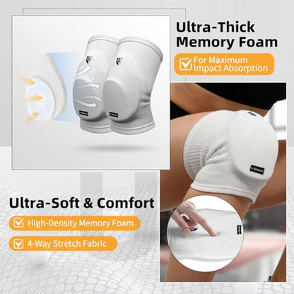 K-Shield Knee Pads for Wrestling, Jiu Jitsu, MMA, Muay Thai, Judo - color: White, size: L/XL