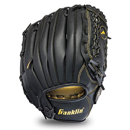 Franklin Sports Field Master Baseball Glove - color: Black/Gold, style: 12" - Trapeze Web