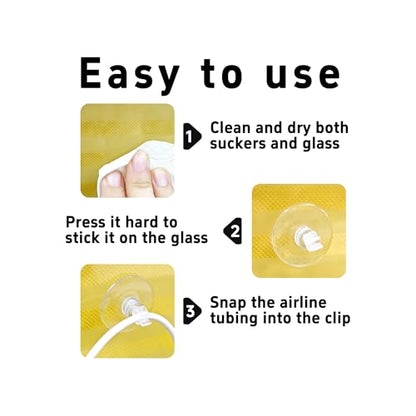40PCS 5mm Aquarium Suction Cup Clips, Clear Airline Tube Holders for Fish Tank Air Hose, Clamps for Aeration Tubing Setup and Organization - size: 5mm