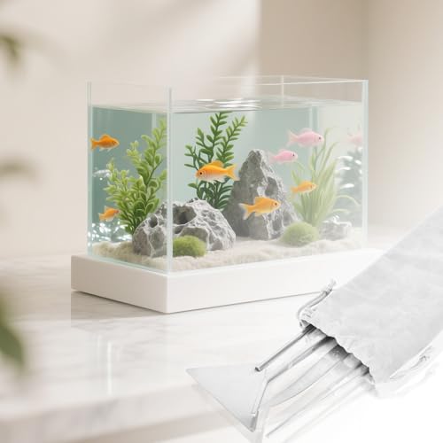 Aquarium Aquascaping Tool Stainless Steel Aquascape Tools Kit 4 in 1 Anti-Rust Fish Tank Starter Kit with Tweezers Scissors Spatula for Aquarium Plants (Silver) - color: Silver
