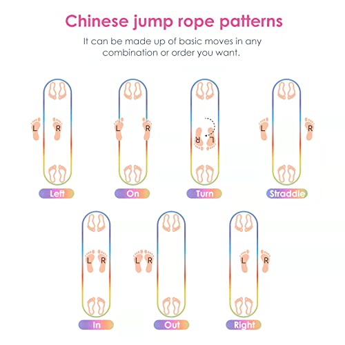 Cikyner Chinese Jump Rope, 2 Pack Elastic French Skipping with Instructions