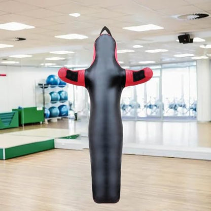 Wrestling Dummy Bag Unfilled Training Practice Cover PU Leather Grappling MMA Boxing Karate Judo Kickboxing- 130cm
