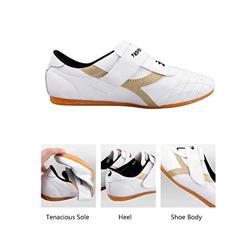 Dilwe Boxing Shoes, PU Leather Soft Sole Taekwondo Shoes for Taichi Gym Exercise(38)