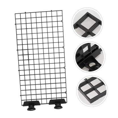 ARTIBETTER Fish Tank Divider Boards 10pcs Plastic Grid Aquarium Isolation Plates Black for Fish Separation and Bottom Filter Mesh in Aquariums
