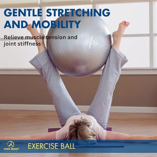 ProBody Pilates Yoga Ball - Gym Grade Exercise Ball - color: Aqua, size: XL: 27-30 inches/68-75 cm