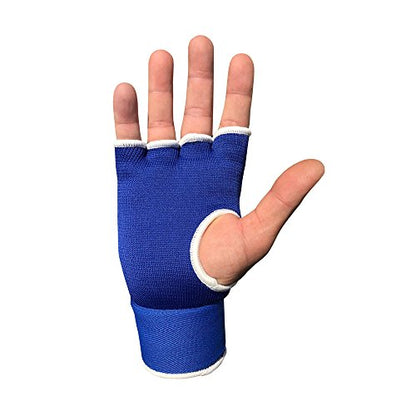TMA Training Boxing Inner Gloves Hand Wraps MMA Fist Protector Bandages Mitts - color: Blue, size: Large