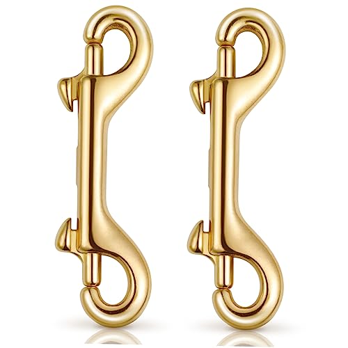 ULDIGI 2 Pcs Brass Lobster Clasp Hooks Swivel Trigger Clips for Duty Belt Accessories - size: 2Pcs