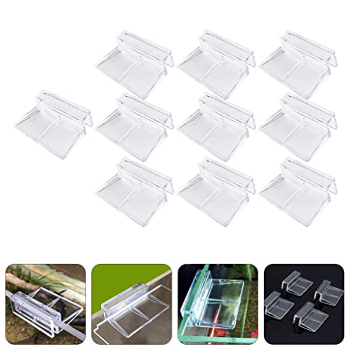 Balacoo Fish Tank Cover Clips 10pcs Acrylic Clips Aquariums Universal Cover Support