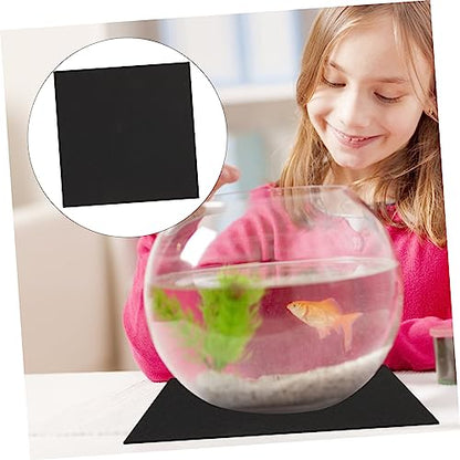 5Pcs Non Skid Aquarium Cushion Pads Insulated Fish Tank Mat for Comfort Stability Black Durable Absorption Heat Preservation for Fish Tank Supplies