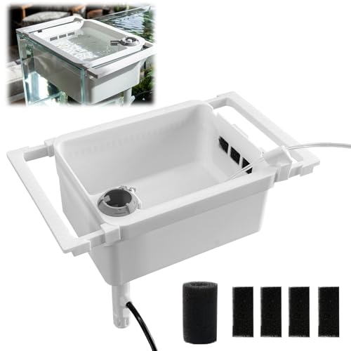 Aquarium Fry Tray & Breeding Box Kit, Adjustable 3D-Printed Breeding Tray (9"-13.5") with Foam Filtration, Safe Enclosure for Newborn Fish Fry, Fits 10-20 Gallon Fish Tanks