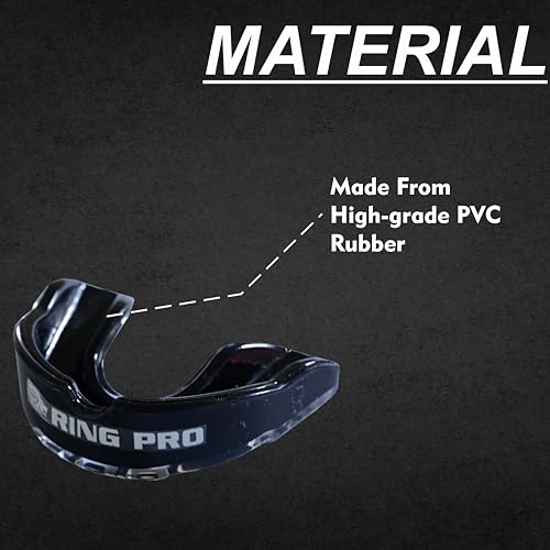 Mouth Guard for Boxing, MMA, Football, Basketball, Hockey, and All Contact Sports, Custom Fit for Adults and Youth, Teeth and Gum Protection - color: Black