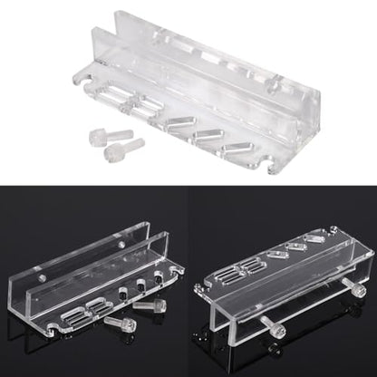 Acrylic Transparent Aquarium Tool Holder 7-Hole Rack Wall Mount Storage Fish Tank Maintenance Organizer for Scissors Tweezers Scraper Spatula