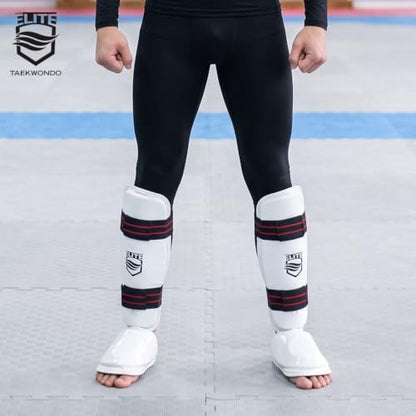 ELITE – Taekwondo Shin & Instep Guard for Kids & Adults (TKD Protector) - size: Small