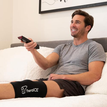 TheraICE Knee Ice Pack Wrap, Knee Brace for Women Men, Compression Sleeve | Reusable Gel Cold Therapy for Meniscus Tear, ACL Post Surgery and MCL Relief, Comfortable Recovery, No Machine Needed - size: X-Large, style: Original