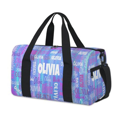 Custom Named Dance Ballet Bag, Gradient Blue Galaxy Shiny - color: Gradient Blue
