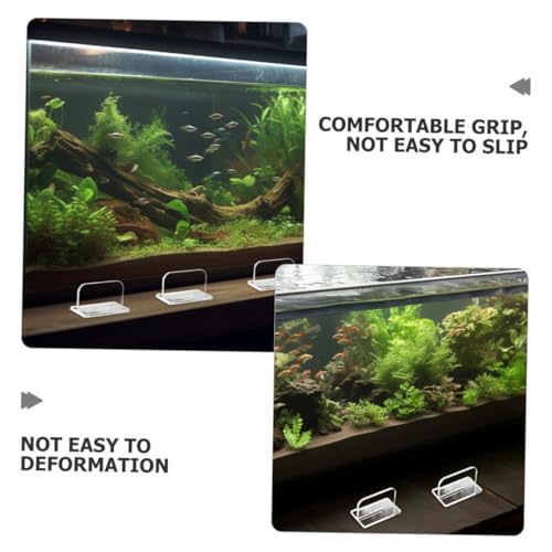 6pcs Acrylic Fish Tank Lid Handles Heavy-Duty Replacement Parts for Aquariums Grip for Transparent Design for Fish Tanks