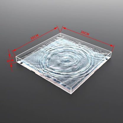 Zfmnoyev Acrylic Water Tank Shallow Sink Tray, Photography Props Display Cabinet, Photography Tray for Shooting Low Water Tank, Table Storage Box(30x30x6cm/12x12x2in) - size: 30x30x6cm/12x12x2in