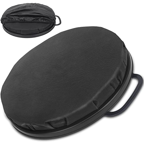 5 Gallon Bucket Seat, 360-Degree Swivel Seat Foam Cushion Bucket Seat Lid with Waterproof Cover for Dove Duck Hunting, Fishing, Baseball, Gardening and Camping - color: Black