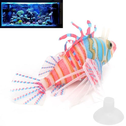 Silicone Simulation Fish Aquarium Sculpture Glowing Lifelike Fish Decoration Fluorescent Suction Cup Ornament for Tank(Pink Blue) - style: Pink Blue