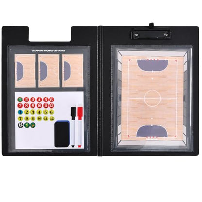 Futsal Coaching Board, Magnetic Soccer Coaching Board Double-Sided Dry Erase, Futsal Tactics Clipboard for Coaches, Portable Soccer Whiteboard with Magnets Marker Pen Eraser - size: Upgraded Set - Futsal