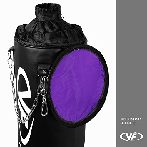 Valor Fitness Adjustable Heavy Punching Bag - Durable Hanging Boxing Bag 45 lbs with Max Fill Capacity of 80 lbs for Home Gym & MMA Training with Impact-Absorbing Foam Padding