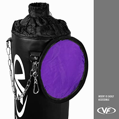Valor Fitness Adjustable Heavy Punching Bag - Durable Hanging Boxing Bag 45 lbs with Max Fill Capacity of 80 lbs for Home Gym & MMA Training with Impact-Absorbing Foam Padding