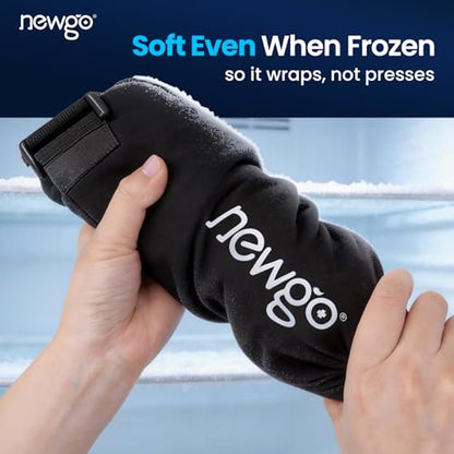 NEWGO Shoulder Ice Pack Rotator Cuff Cold Therapy, 45-Min Long-Lasting, XL | Ice Grid Design for Even Coverage, Flexible Cold Compression Wrap, Soothes Post-surgery, Muscle Tension, and Swelling - size: XL