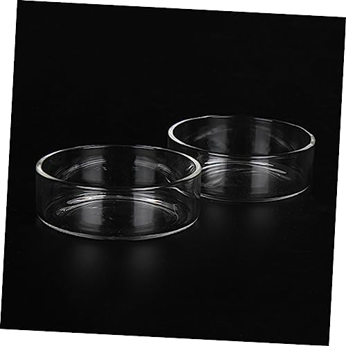 BESPORTBLE 5pcs Round Ornamental Shrimp Feeding Pot for Shrimp Tank Aquarium Fish Bowl Crystal Design - size: Size 2