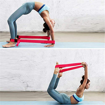 Fitness Stretch Strap - Adjustable Leg Stretch Band to Improve Body Flexibility, Premium Stretching Equipment for Exercise, Physical Therapy, Pilates Dance Gymnastics Cheerleading Training - color: rose