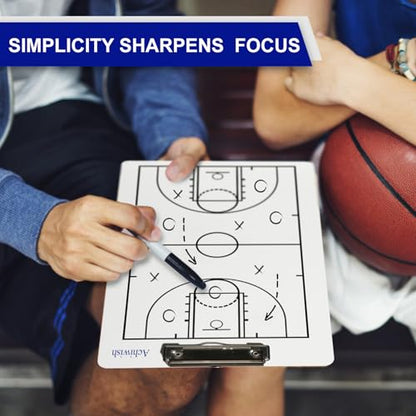 Basketball Clipboard for Coaches, Double-Sided Dry Erase Board - style: Basketball