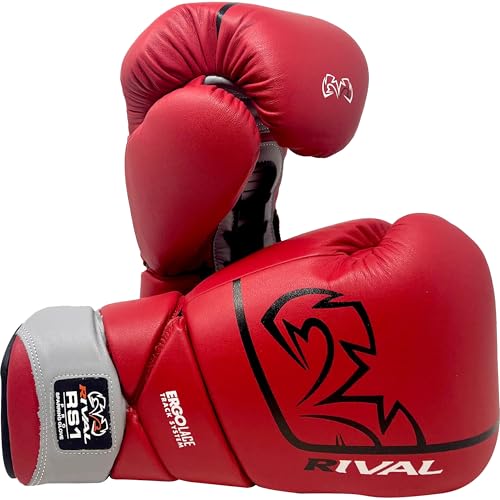 RIVAL Boxing RS1 Pro Sparring Gloves, 20th Anniversary Edition, Dynamic X-Shaped Lacing System with a 15 Degree Angled Lace Track - color: Red, size: 18 oz.