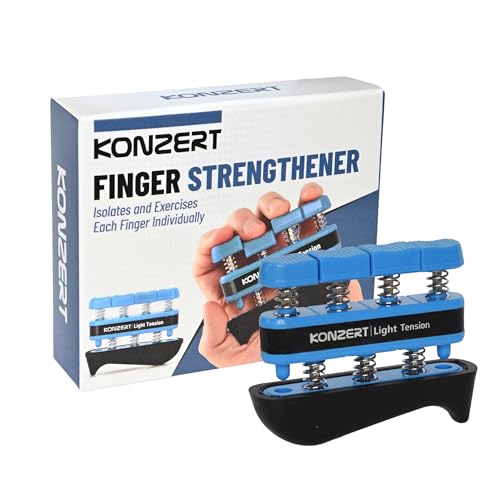 Finger Strengthener - Grip Strength Trainer, Forearm & Hand Gripper Exerciser, Strengthening Grip for Therapy, Guitar Handgrip, Wrist Strengtheners - size: Light Tension of 5 LBS