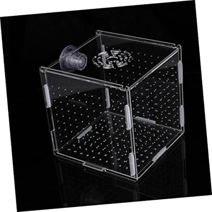FRCOLOR Modern Fish Tank Isolation Box Clear Aquarium Breeding Box Suction Cup Ideal for Guppies and Betta