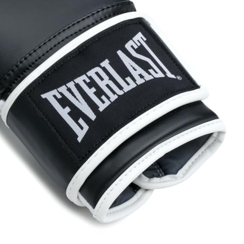 Everlast Powerlock OG Boxing Gloves - color: BLK/WHT, size: 16 oz