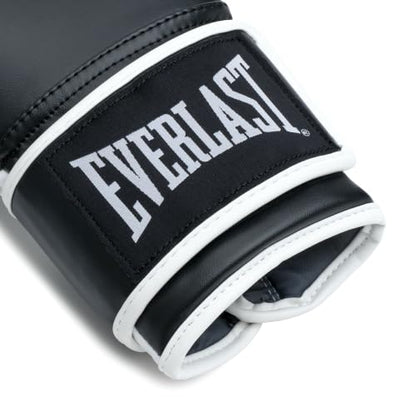 Everlast Powerlock OG Boxing Gloves - color: BLK/WHT, size: 16 oz