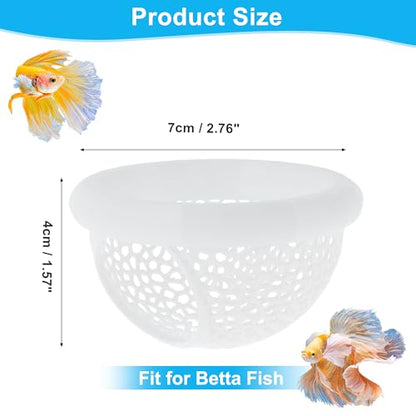 Betta Hideout Cave, Aquarium Floating Betta Hideout, Multi-Functional Betta Fish Hammock, White - color: White