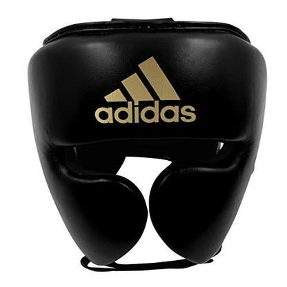 adidas Adistar Pro Boxing Headguard - for Men, Women, Unisex - color: BLACK/GOLD, size: Small