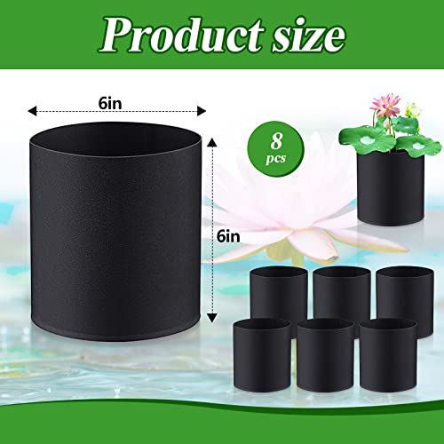 8 Pcs Aquatic Plant Pots for Pond, Pond Plant Baskets Heavy Duty Fabric Pots for Garden, Aquatic Plants, Bog Plants, Water Lily, Lotus, Flower(6 x 6 Inch)